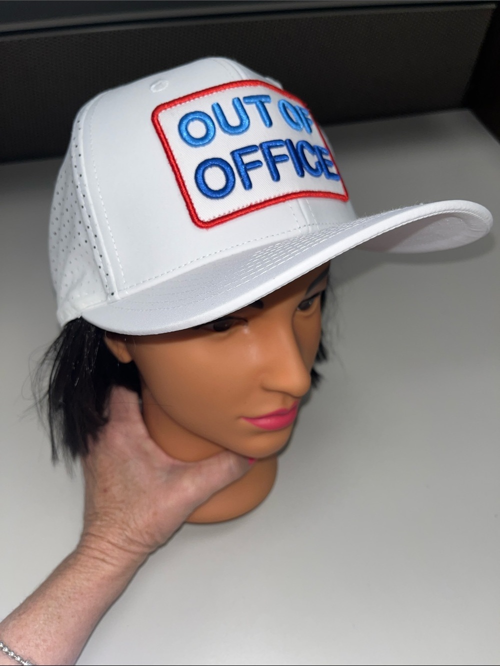Ghost White 'Out of Office' Baseball Cap OS